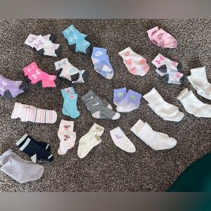 Clean 0-12 month baby girl socks!